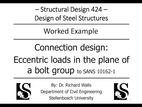 Steel Design - Connections - Design of connection bolt group - SD424