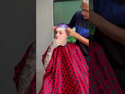 MUDEI A COR DO CABELO🥶!! #shorts #wesleygonzaga