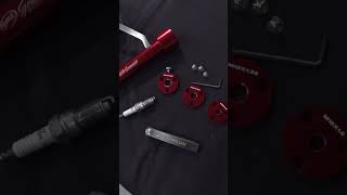 540109 Billet Spark Plug Gapping Tool, Red, Aluminum, Stainless-Steel Handle - video thumbnail 3