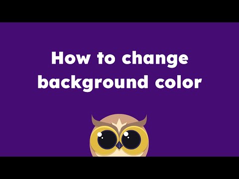 How to Change the Background Color