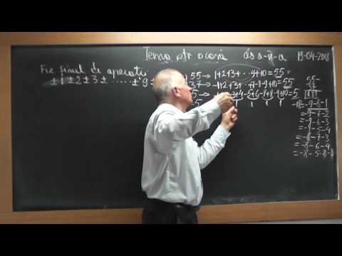 1/2 1717 Clasa 6 Semnele la algebra Repartizarea semnelor + - intr-o suma Gauss pt. obt rezultat fix