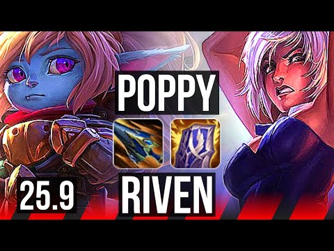 POPPY vs RIVEN (TOP) | 5/1/10 | EUW Master | 25.9