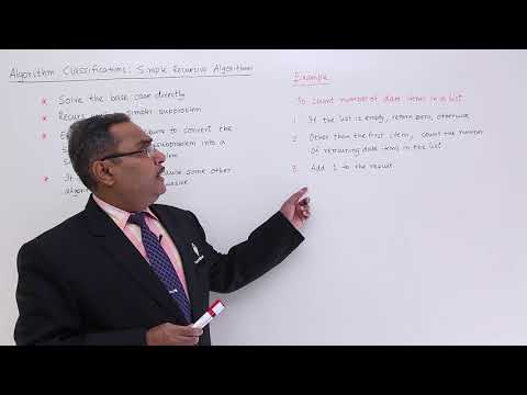 Algorithm Classification Simple Recursive Algorithm