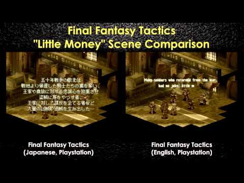 Final Fantasy Tactics' Infamous "Little Money" Scene in Japanese and English