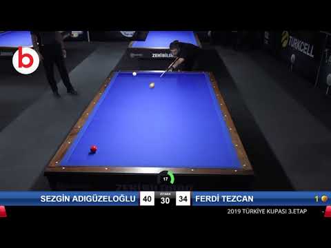 SEZGİN ADIGÜZELOĞLU & FERDİ TEZCAN Bilardo Maçı - 2019 TÜRKİYE KUPASI 3.ETAP-FİNAL 1/4