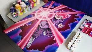Drawing Black Goku SSJ Rose - In Large Size Canvas | Commission