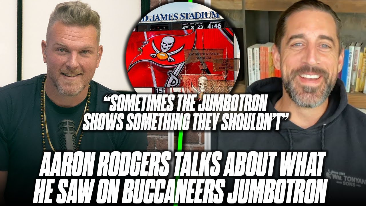 Aaron Rodgers Clears Up What He Saw On The Buccaneers JumboTron To Win Game | Pat McAfee Reacts