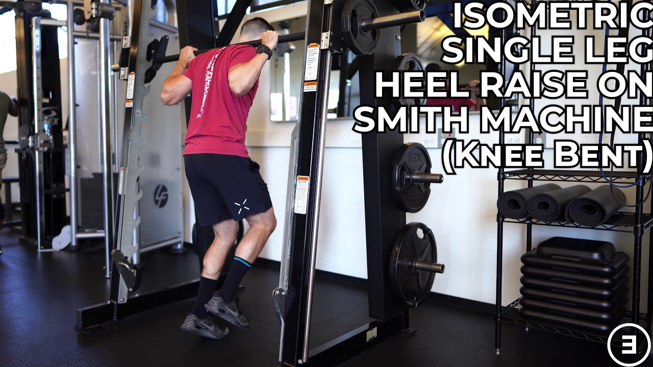 Isometric Single Leg Heel Raise on Smith Machine (Knee Bent) - YouTube
