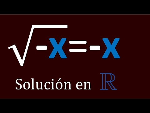 ecuación irracional, √(-x)=-x