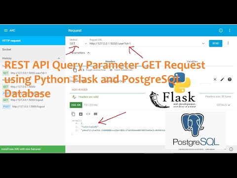 Rest Api Query Parameter Get Request Using Python Flask And Postgresql Database