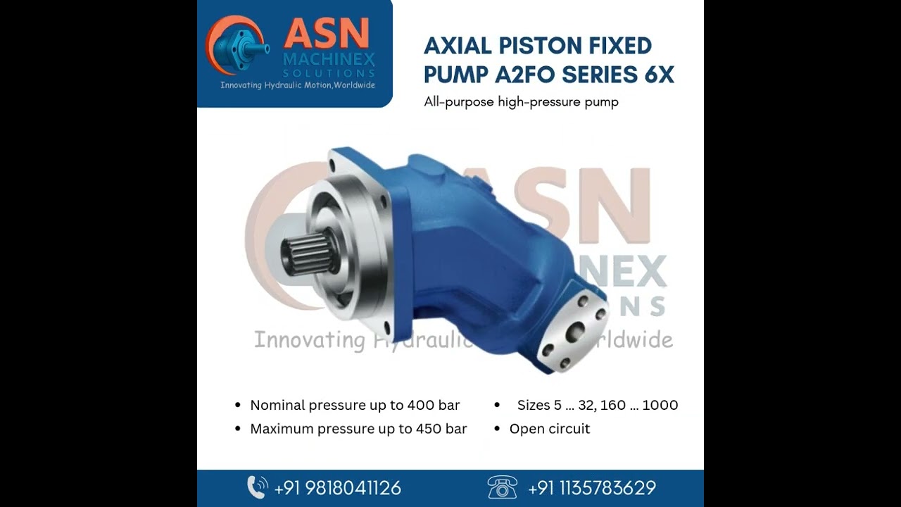 Rexroth A2FO Series | Axial Piston Pumps| Most Powerful Pumps | #Rexroth #HydraulicPump #ASNMachinex