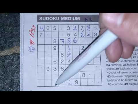 Brand new day for this Medium! (#1893) Medium Sudoku puzzle. 11-17-2020