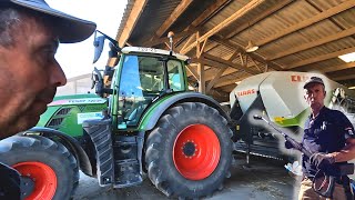 Thierry agriculteur d'aujourd'hui - Attelage et nettoyage de la presse 🚜 CLAAS 3200 et Fendt 720