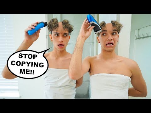 Copying EVERYTHING My Twin Brother Does For 24 Hours!