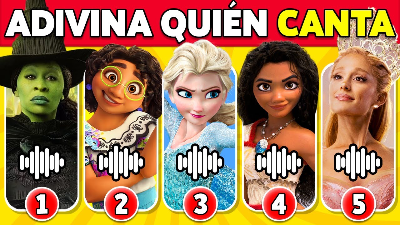 Adivina Quién Canta 🎤🎙️🎶 | Wicked, Moana 2, Encanto | Desafío de Canciones de Disney