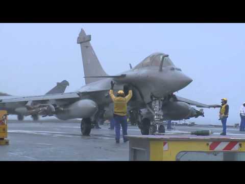 French Navy Rafale M Launched for a Strike Mission - Task Force 50