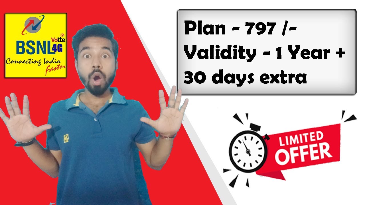 Bsnl 797 Plan Details - Bsnl validity recharge / bsnl validity plan / Bsnl 4g launch date in india