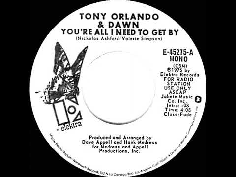 1975 Tony Orlando & Dawn - You’re All I Need To Get By (mono radio promo 45)