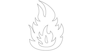 How to draw a Flame - Easy step-by-step drawing lessons for kids