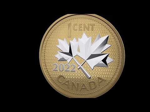 FAREWELL TO THE PENNY 2022 CANADA 5oz .9999 Pure Silver Gold Plated 1cent Coin