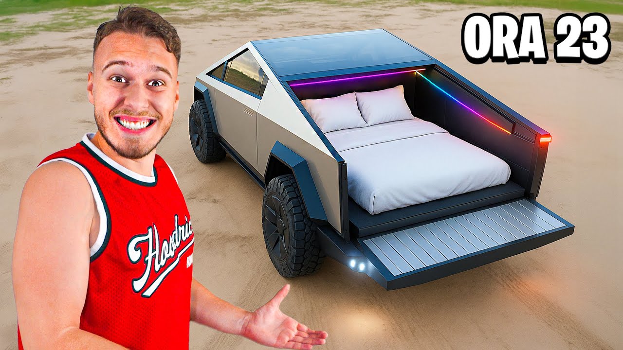 Surviving 24 HOURS in a Cybertruck!