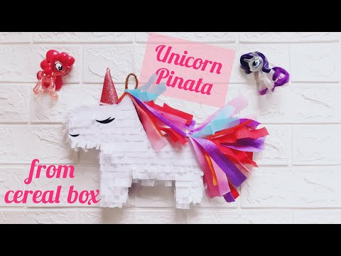 How to make Unicorn Pinata from Cereal Box