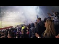 Újpest - Ferencváros 0-1, 2017 - Szurkolás az újpesti táborban
