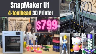 SnapMaker U1: A 4-toolhead auto-changer 3D printer that will change multi-filament printing