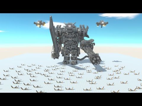 100 Pteranodon Army vs WORKSHOP UNITS ARBS Animal Revolt Battle Simulator