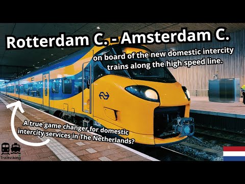 Rotterdam - Amsterdam, the Netherlands on board of the Intercity Direct along the high speed line