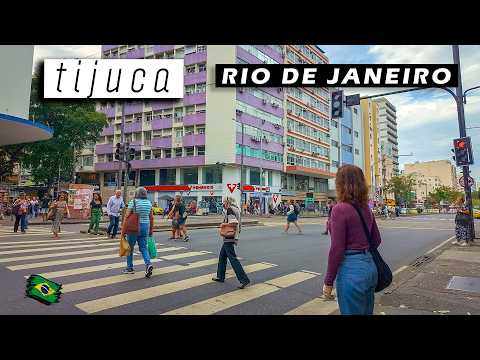 🇧🇷 Walking in Tijuca — Saens Peña Square —Rio de Janeiro, Brazil — 2025 【 4K UHD 】