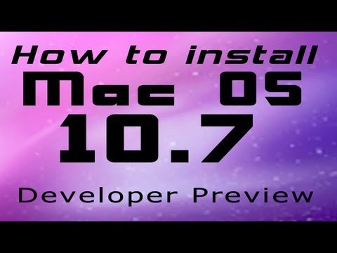 comment installer mac os x 10.7