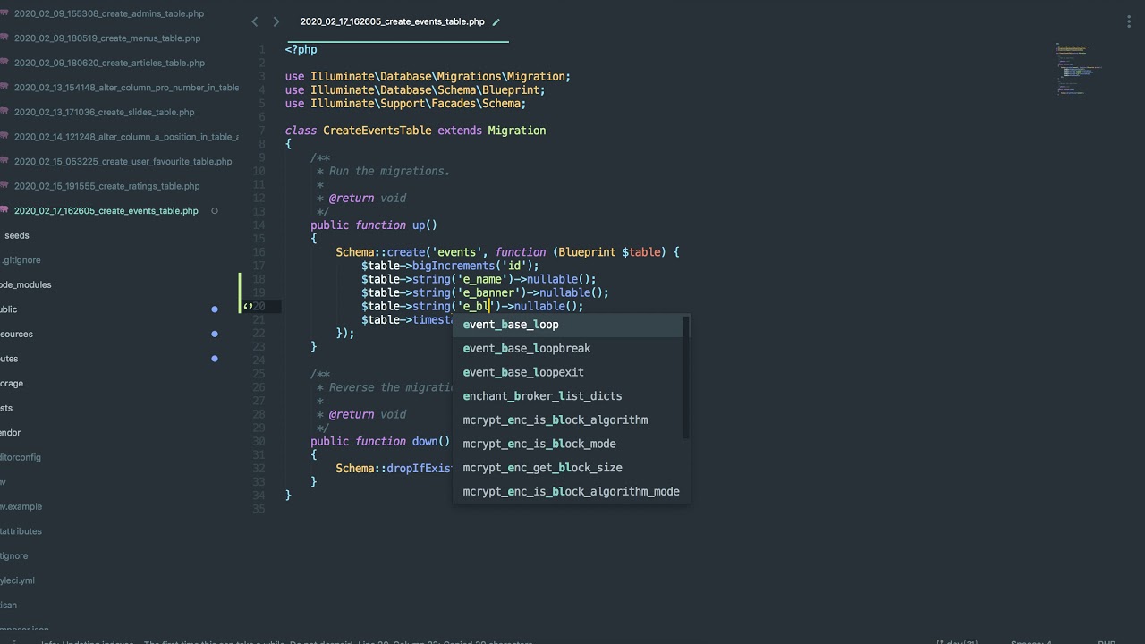 [Seri] - Website đồng hồ - Tạo csdl, view, controller, model phần event - P1