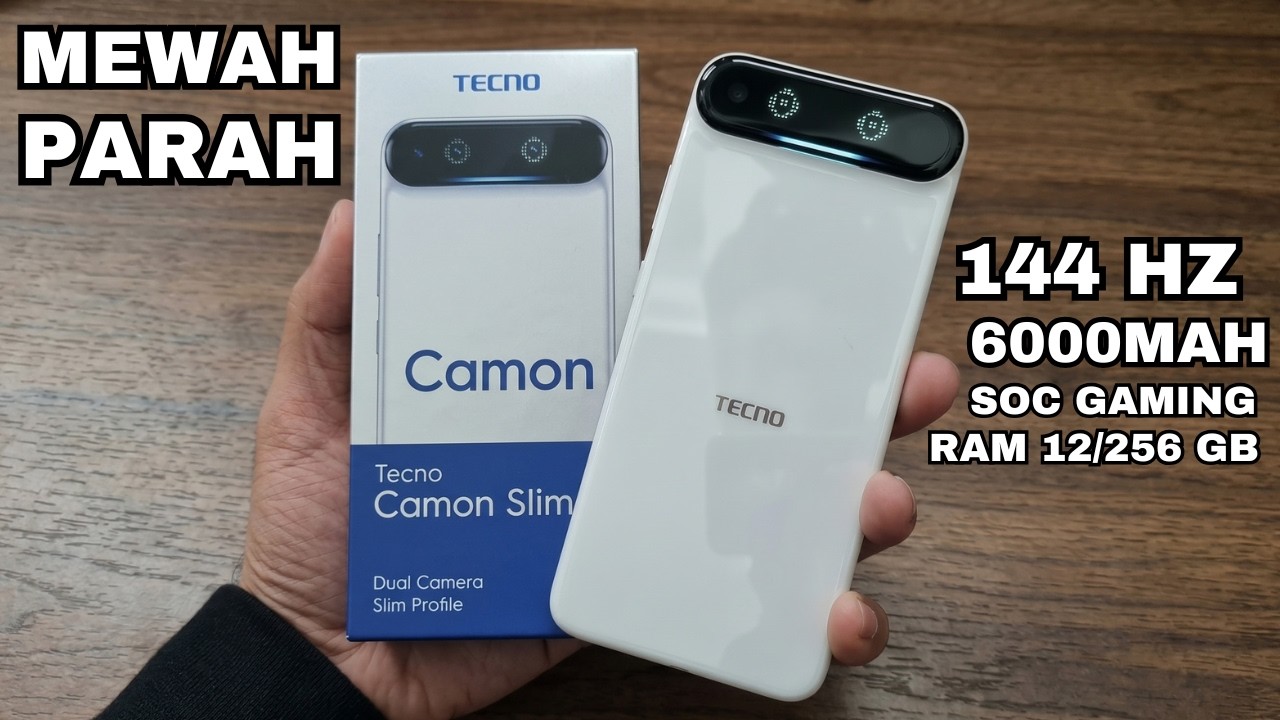 DESAIN FUTURISTIK BANGET‼️TECNO CAMON SLIM 5G - Cuma 5,49mm, 6000mAh, Siap Merusak Harga
