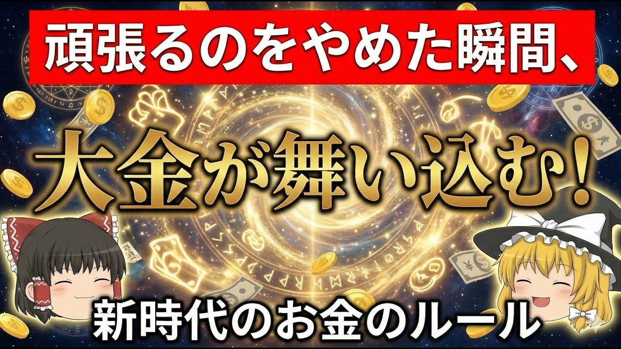 【新時代のお金の真実】「頑張る」をやめた人から大金が舞い込む！努力ゼロで豊かになる宇宙のルール