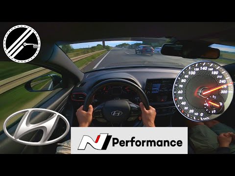 Hyundai i30 N Fastback 275 PS Top Speed Drive On German Autobahn A2 No Speed Limit