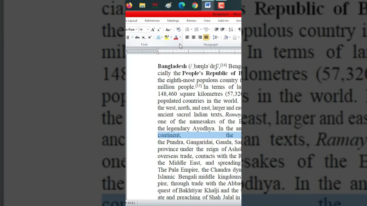 Remove Extra Spacing in MS Word by Kerning Settings #shorts