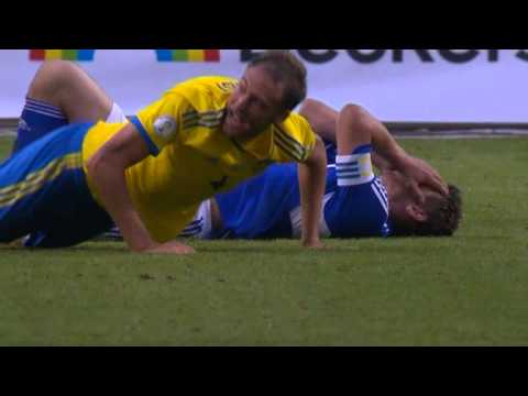 Sverige - Färöarna Zlatan Ibrahimovic 2-0 samt Andreas Granqvist Rött kort