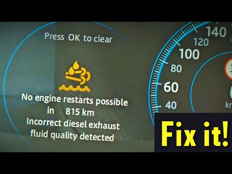 How to drain AdBlue Tank of Jaguar XF X260 2017 - Incorrect Diesel Exhaust Fluid Detected No Restart