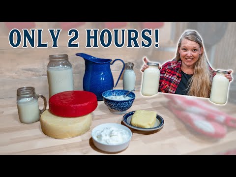 How She Makes All Her Dairy in 2 Hours! (Homemade...