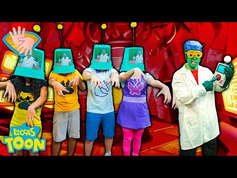👋🏻LIBRAS👋🏾 OS AVENTUREIROS E O BALDE CONTROLADOR DE MENTES DO DR MAUMAU !!! | LUCCAS TOON