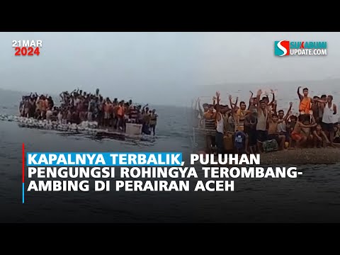 Kapalnya Terbalik, Puluhan Pengungsi Rohingya Terombang-ambing di Perairan Aceh