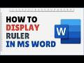 How To Insert Ruler In Word Add Ruler In MS Word