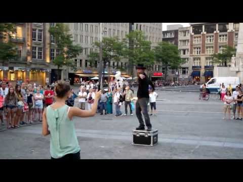 Amsterdam street performance goes wrong