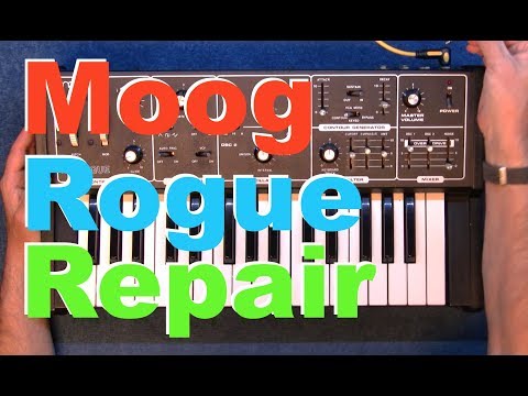 Moog Rogue synthesizer dry solder joint repair
