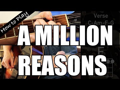 How to play A Million Reasons - Lady Gaga - guitar chords