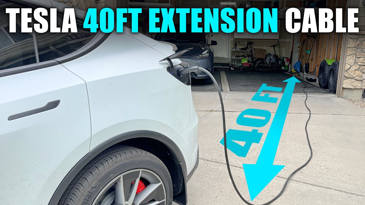 New Tesla Model Y Juniper 50Amp Extension Cable! #tesla #evdance