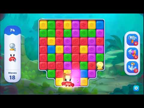 Fishdom Blast Level 74 - NO BOOSTERS GAMEPLAY 🐠 | SKILLGAMING ✔️