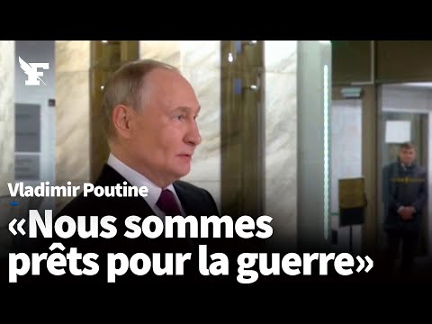 Poutine: «Nous sommes prêts pour la guerre» si les Européens «le souhaitent et commencent»