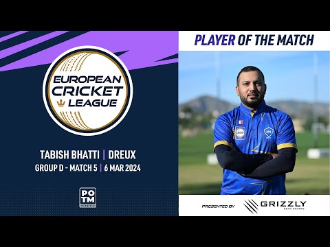 POTM: T.Bhatti - BYR vs DRX |Group D, Match 5| European Cricket League 2024 |6 March 2024| ECL24.047